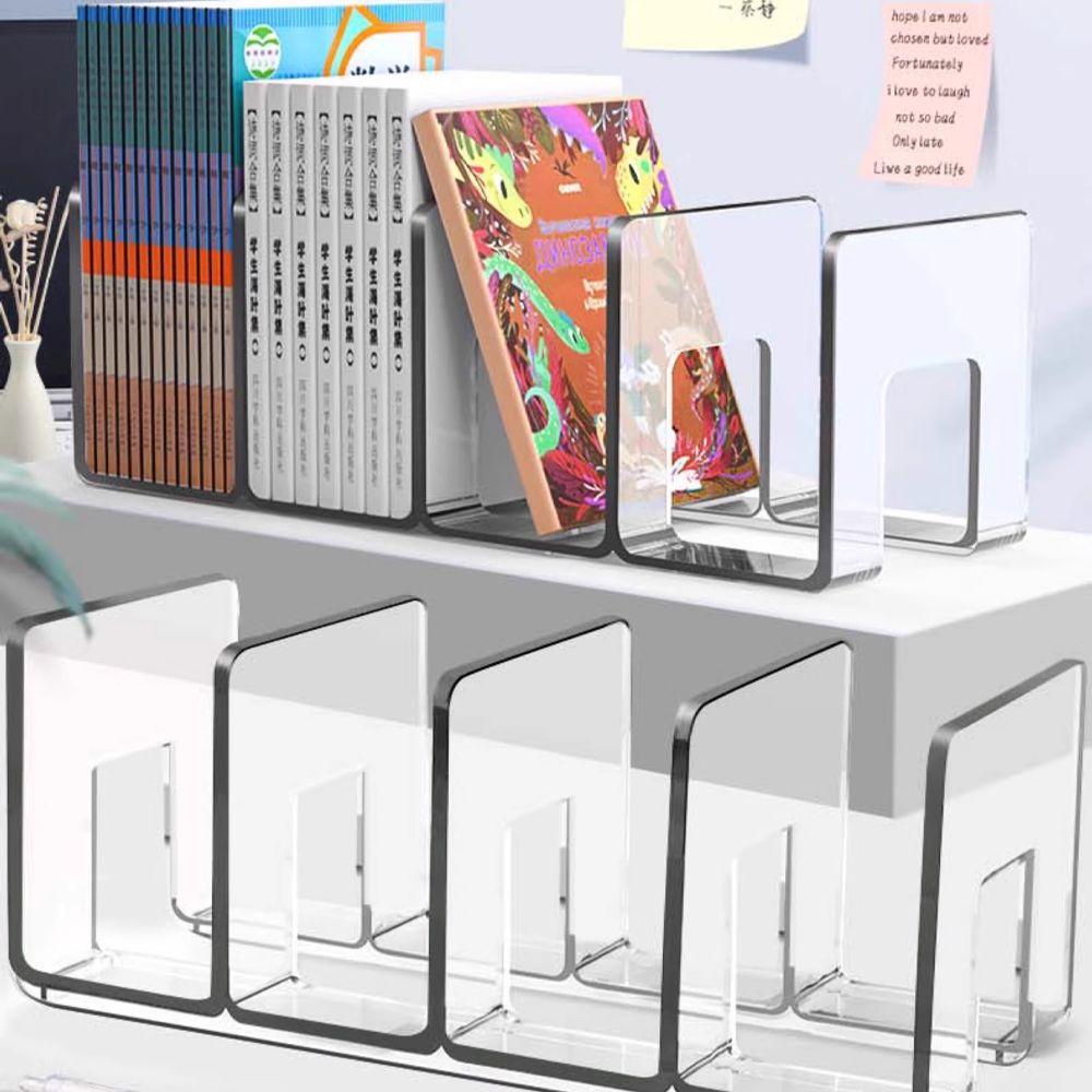 4 Grids Design Bag Storage Shelf Divider Clear Acrylic Purse Display Stand  Office Stationery