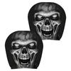 Head Rest Cover For Car 2-Piece Elastic Spooky Halloween Decor Haunted Front Seat Headrest Covers For Automotive Truck Rv Suv