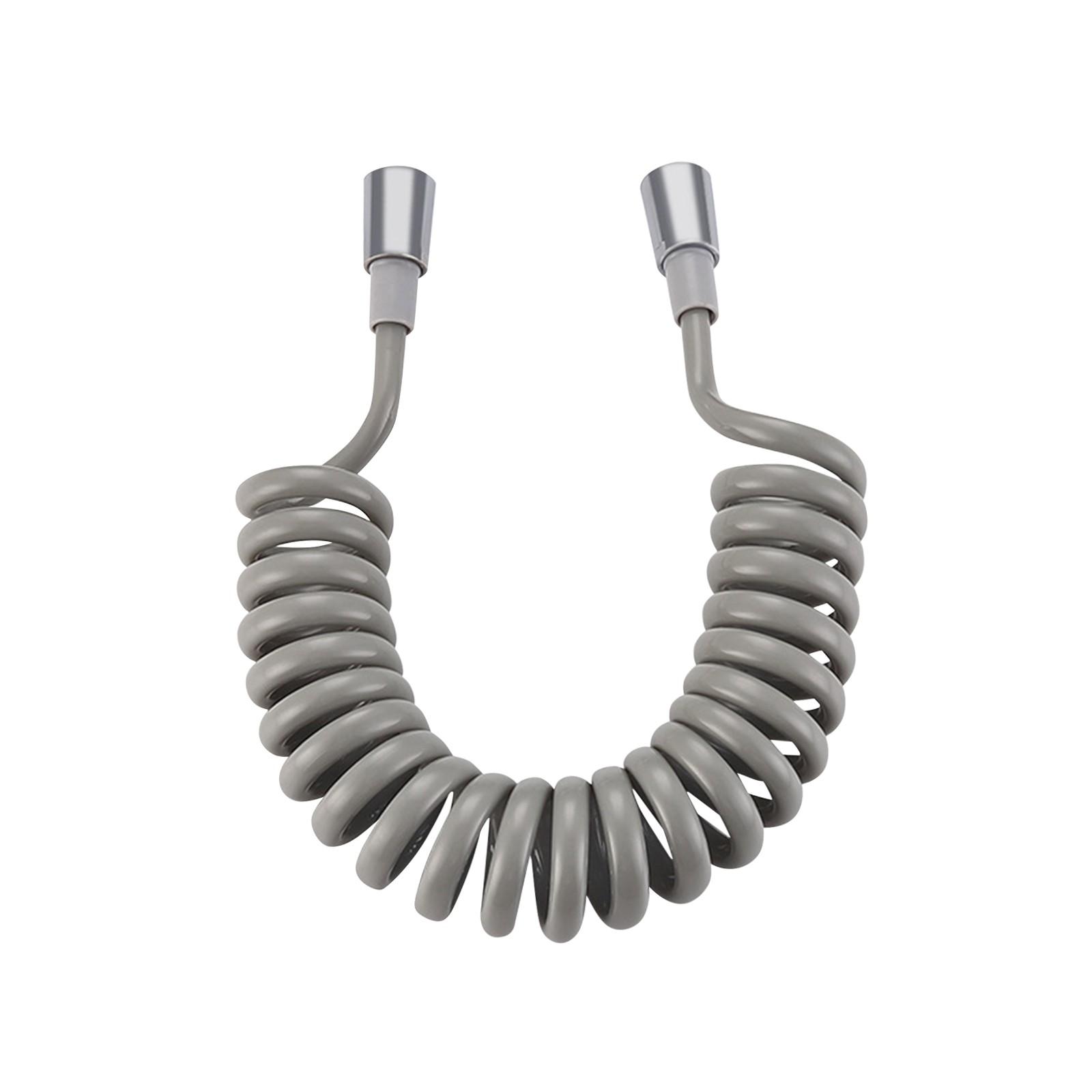 

Телескопический шланг 1,5 метра Туалет Водопроводная труба Телефонная линия Душевая лейка Шланг для душа One Size серый