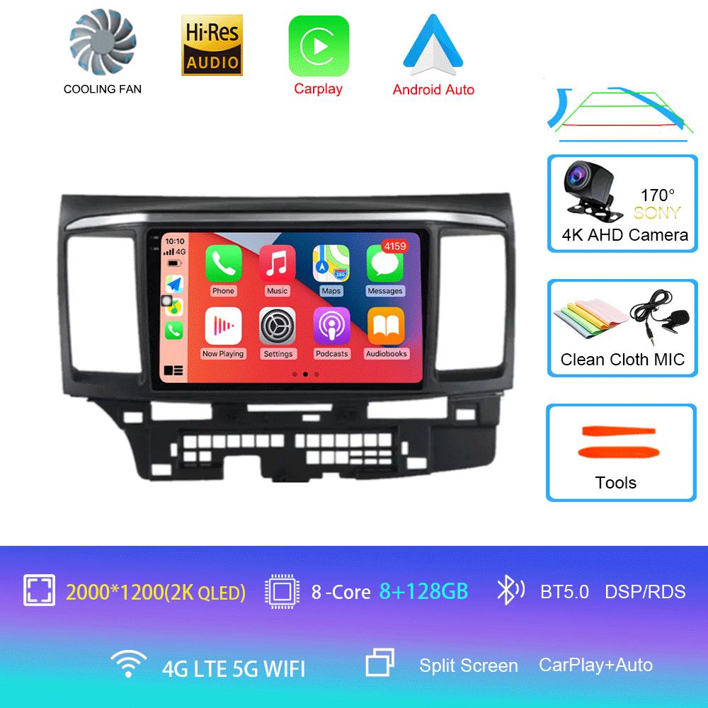 Android 14 Car Radio For MITSUBISHI LANCER 9 10 X 2008 2009 2010 2011 - 2016 9Inch Stereo Audio GPS Player Carplay Auto Screen