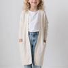 Damenmode - Farbiger übergroßer Strickcardigan mit Tasche, langer Pullover, Freizeitjacke