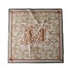 100% Mulberry Silk Crepe De Chine 65 Maillard Cashew Square Scarf Women's Thin High-end Light Luxury