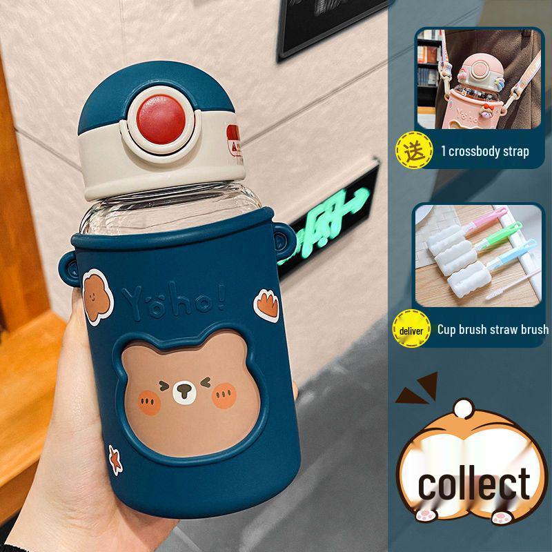 Dinosaur Straw Water Cup for Kids - Large Capacity, Cute and Portable for Summer