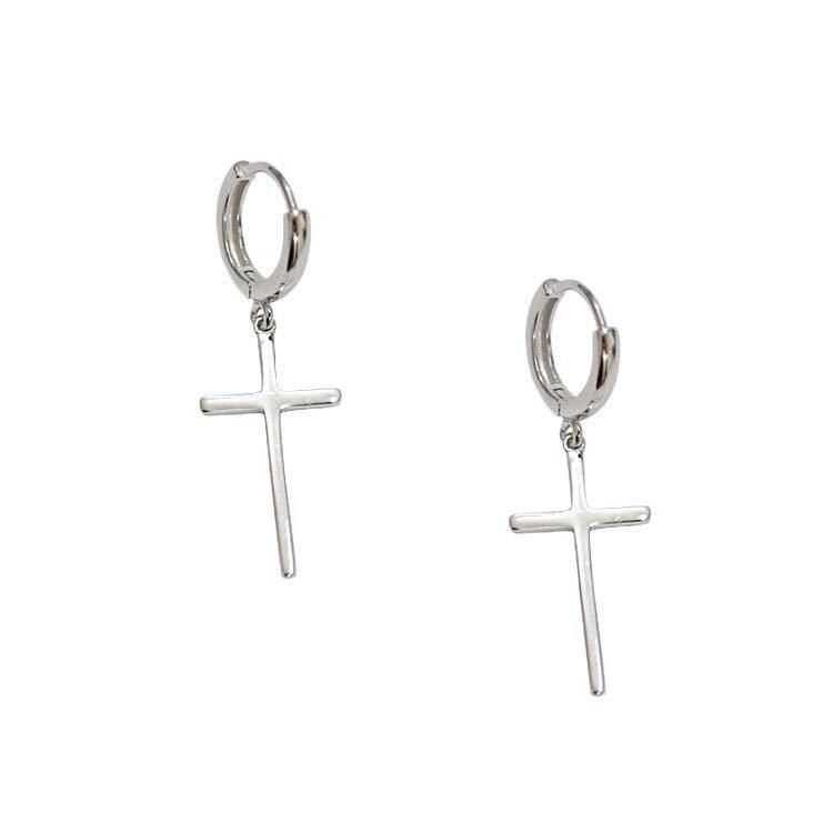 Reeti  Tone Earrings Cross For Women Stud Earrings Giveaway Present Earings Fashionable Fashionable JewelryFashion Stud