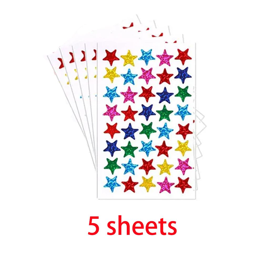 Reward Stickers for Children Colorful  Star Heart  Behavior Chart Scrapbook Sticker Student Teacher Supplies Gift Decoration
