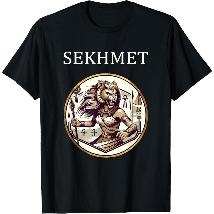 Футболка с изображением Сехмет, египетской богини войны и исцеления S