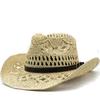 Nuovo cappello jazz in papiro intrecciato a mano con traforo, a falda larga, per la primavera e l'estate europea e americana, cappello di paglia parasole da spiaggia per esterni, alla moda
