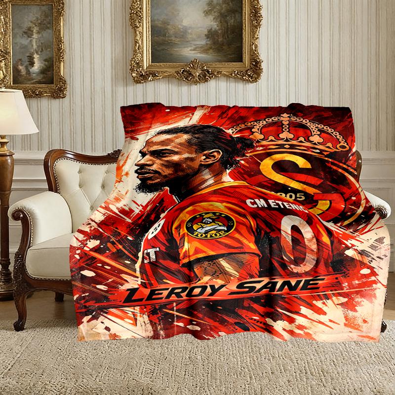 1pc Galatasaray SK Blanket, Cozy Valentine's Day Blanket, Multi-functional Nap Blanket Available Throughout the Four Seasons