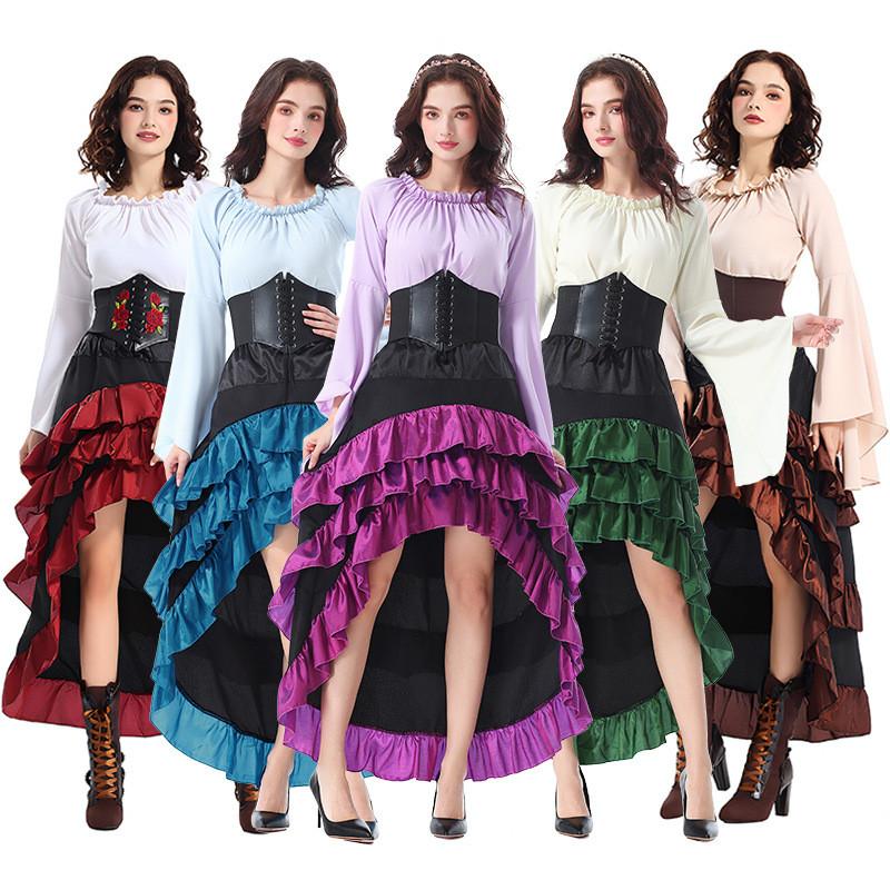 Medieval Fantasy Costume Dress For Women With Polyester Fabric For Cosplay And Halloween
