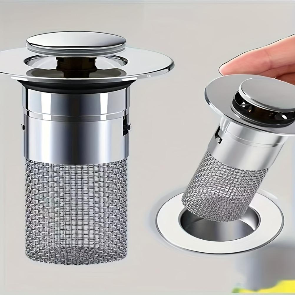 Expandable Sink Drain Plug 304 Stainless Steel Mesh 1.34-1.57 Inch Drainage Outlet Sink Filter Screen Bathroom Accessories