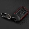 5 Button Remote Smart Car Zinc Alloy Key Fob Chain Ring Cover Case Keyless Entry PU Leather For Honda Pilot Civic Accord 2023