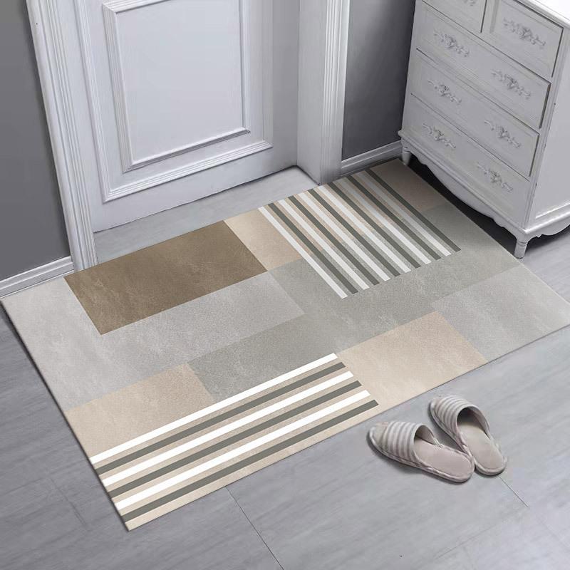 Geometric Style Entrance Carpet Dirt Resistant Household Floor Mat Living Room Bedroom Carpet Floor Mat