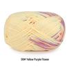 Aou Ou 5-Strand Variegated Milk Cotton Yarn Ball, Floral Medium-Thick, for Baby Scarves and Slippers.