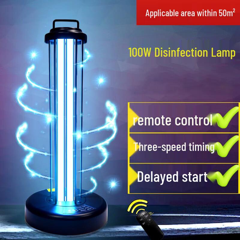 

100W UVC Air Purifying Disinfection Desk Lamp with Timer & Ozone