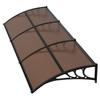 Awnings for Door Entrance, 38 X 117 In, Exterior Front Door Window Awnings with Drainage & ABS Bracket, Rain Snow Sun Protection, Overhang