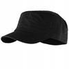 BLACK MEN'S COTTON PLAIN ADJUSTABLE UNI PATROL CAP