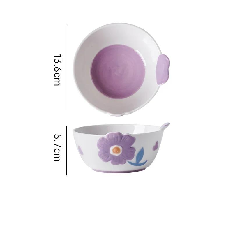 Creative Relief Flowers Ceramic Plates Luxury Restaurant Salad Dessert Plate Delicious Dishes Soup Bowls Exquisite Tableware