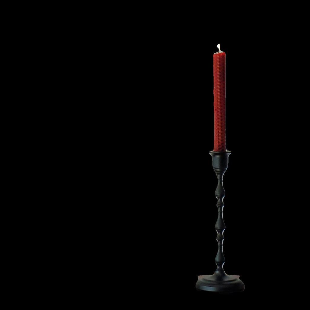 Black Wrought Iron Retro Candlestick Ornament for Christmas, Halloween, Weddings