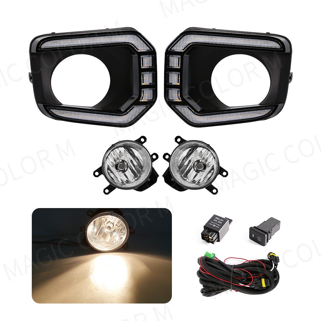 LED Fog Lamps For Toyota Tacoma DRL Daytime Running Lights Front Bumper Driving White Yellow