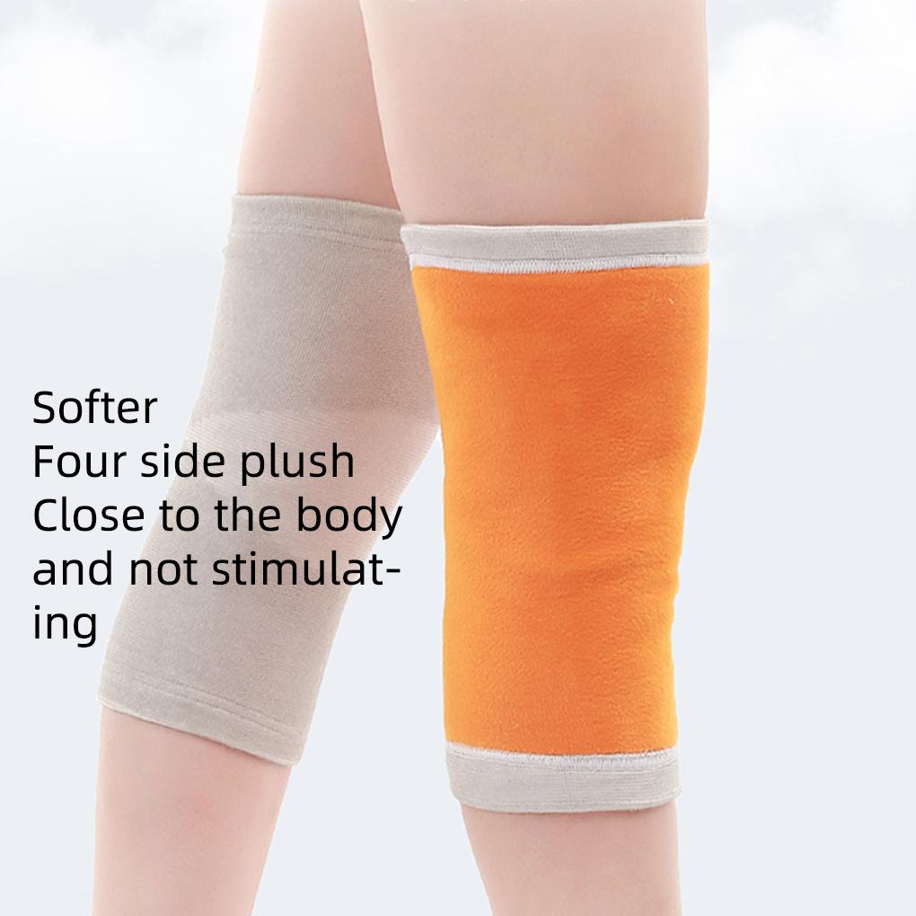 1 Pereche Genunchiere Velur Cald Protector Genunchiere de Pluș Suport Respirabil Genunchieră de Gimnastică Încălzitor pentru Picioare pentru Schi Ciclism Camping