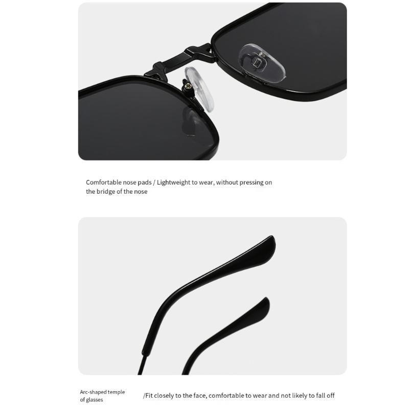 Retro Steamspunk Square Sunglasses Metal Frame Unisex Comfortable Daily Wear Sun Glasses Suitable for Driving Travel