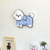Bichon Curly Wall Clock Adorable Design Wagging Tail Dog Unique Gift for Kids, Living Room,