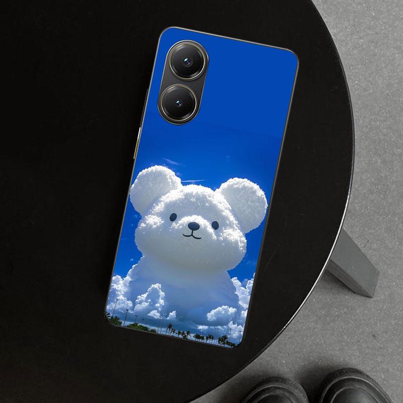 Sunny Clouds Teddy Bear Phone Case Cover for Xiaomi Poco X6 X5 X7 Pro F7 Ultra Redmi 15C 15 13C 13 12C 12 10C 10 10A 9C 9A 9T 9