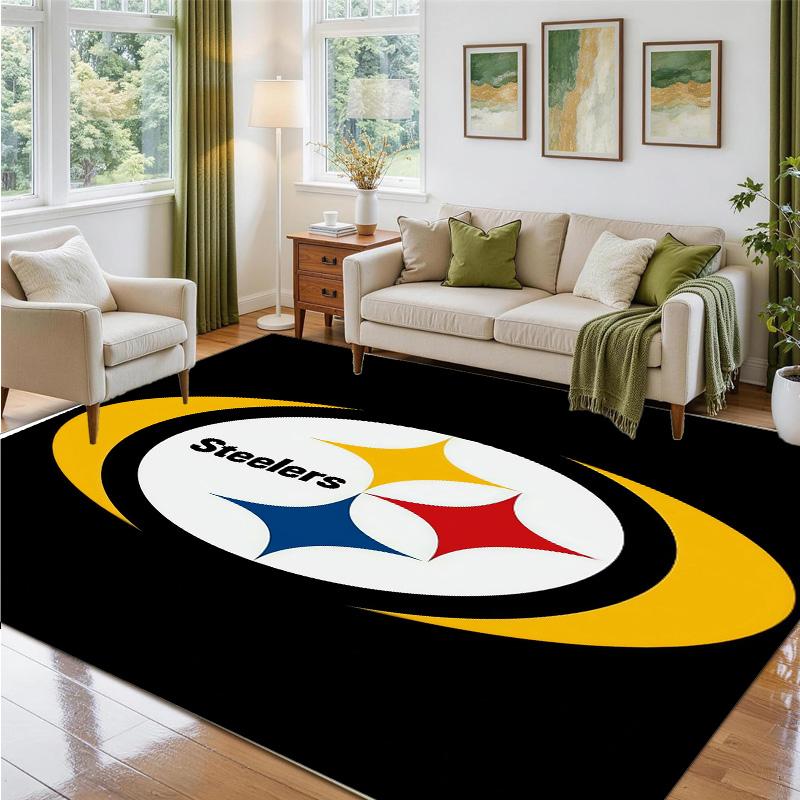 Pittsburgh Steelers Design Kristalfluweel Tapijt Zacht Decoratief Matje voor Slaapkamer Entree