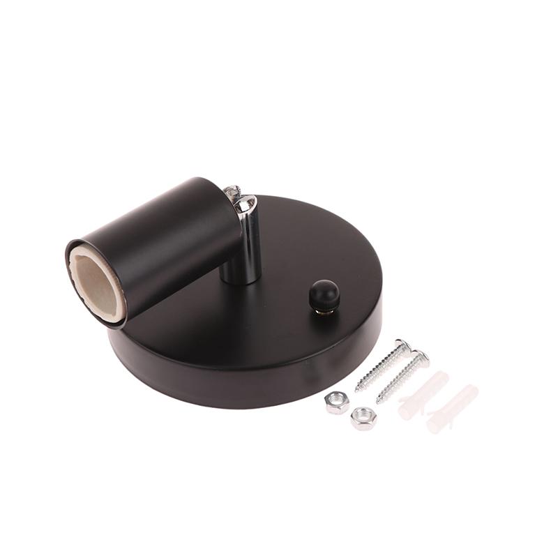 1 Set Socket Holder Adapter Iron Celling Light Sconces Vintage E27/E14 Wall Lamp 180 Degree Rotation Adjustable Metal Lamp Base