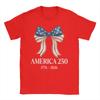 Anniversary USA TShirt Summer  Novelty T Shirts Unisex  Cotton O Neck Oversize Tees ShortSleeved Vintage Tshirt