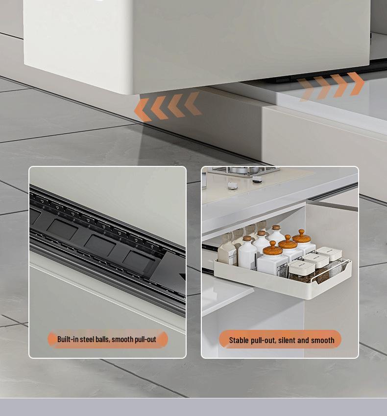 Multi-Functional Kitchen Pull-Out Storage Basket and Organizer Drawer