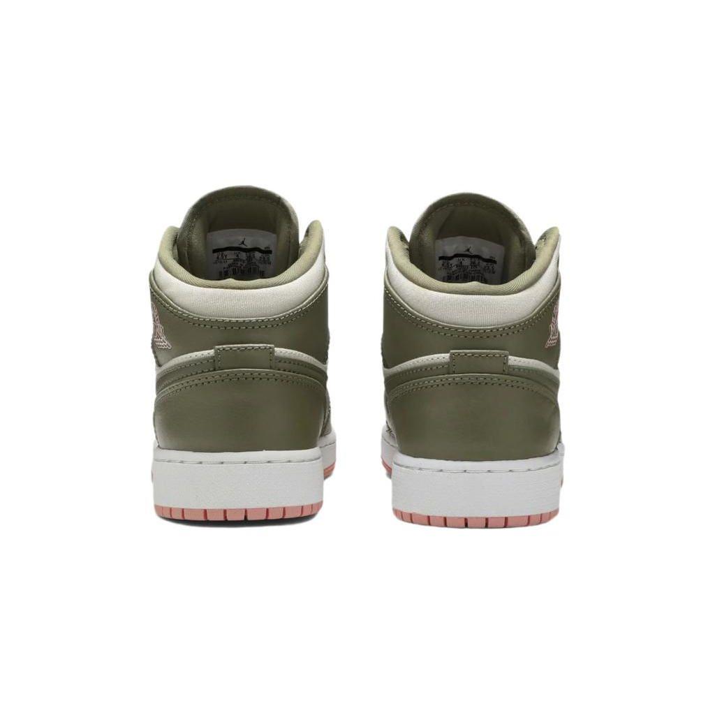 Tênis Infantil Air Jordan 1 Mid GP Trooper Coral Descolorido Verde Claro-Castanho 640737-225