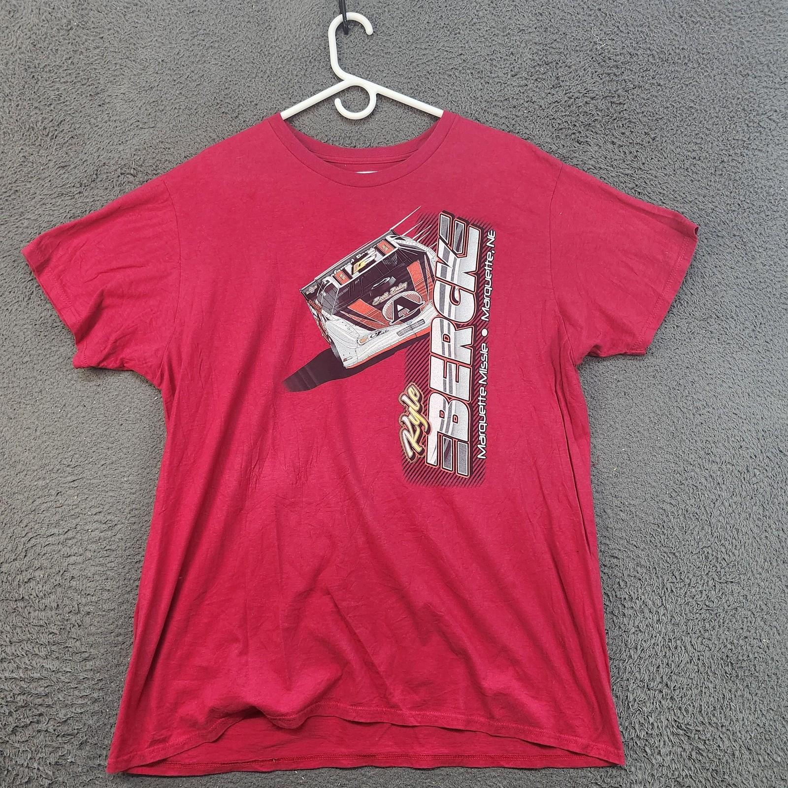 Kyle Berck Racing Shirt Mens XL Red Hanes Nano Tee Dirt Track Car Graphic Unisex T-Shirt S