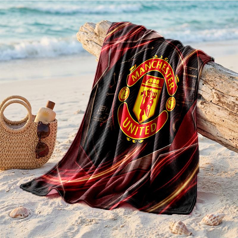 Asciugamano da Spiaggia in Microfibra con Stampa Manchester United Asciugatura Rapida Assorbente Grande Asciugamano per Spiaggia Nuoto Viaggio