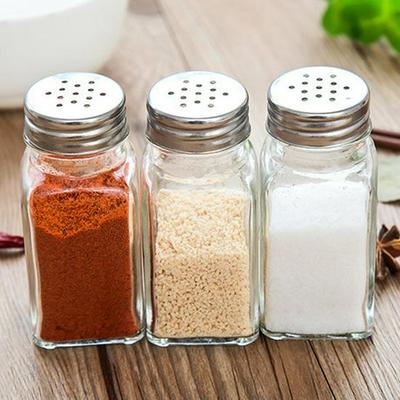 Kitchen Glassware: Seasoning Bottles, BBQ Sauce Bottles, Salt & Pepper Shakers, Pepper Powder Bottles with Lids