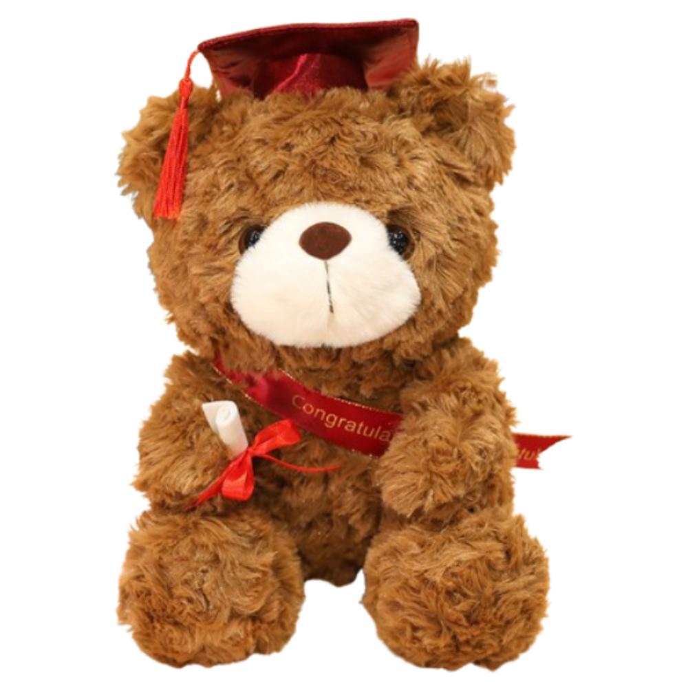23/28cm Bachelor Bear Plush Toy Cute Bear Animal Doll Doctor Cap Graduation Bear Doll  Party Favors