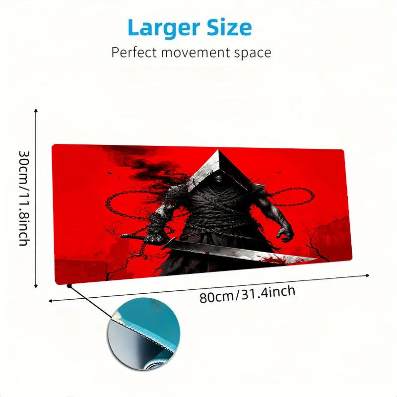 Pyramid Head Print Cushion Non-slip Laptop Tablet Big Mousepad XXL Mat Mini PC Playmat With Lock edge