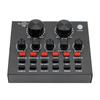V8 Audio Sound Card Mixer USB External Headset Microphone Webcast Live Broadcast Sound Card Audio Mixer For Phone Computer PC