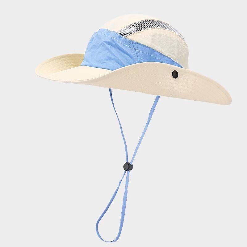 

Summer Sun Hat for Women Men, Quick-Dry Breathable Hollow Out Fisherman Bucket Hat, UPF50+ Foldable Fishing Cap One Size