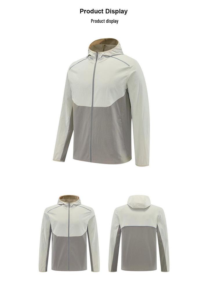 Men's Waterproof Antibacterial Sports Hoodie Jacket for Spring/Autumn - Perfect for Running, Cycling, and Mountaineering