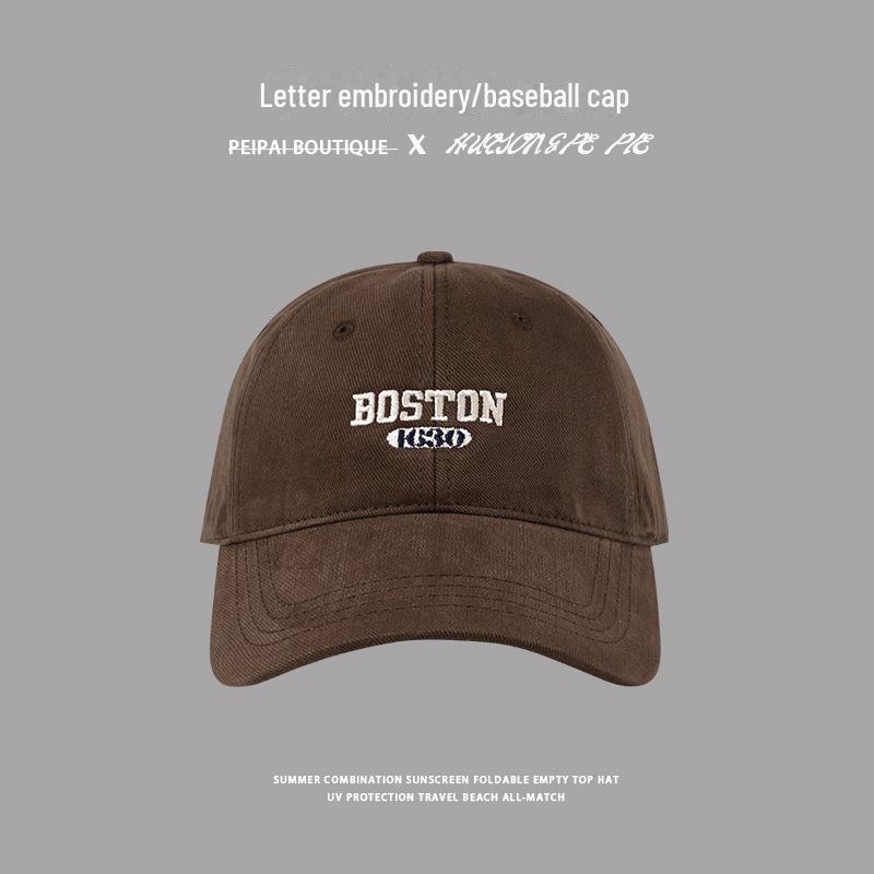 Șapcă de baseball brodată: Croială supradimensionată pentru femei, coroană adâncită, stil versatil pentru bărbați și femei, design cu cioc de rață mic