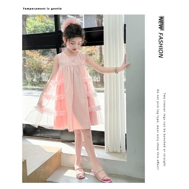 Girls Princess Dress Sleeveless Mesh Tutu Toddler