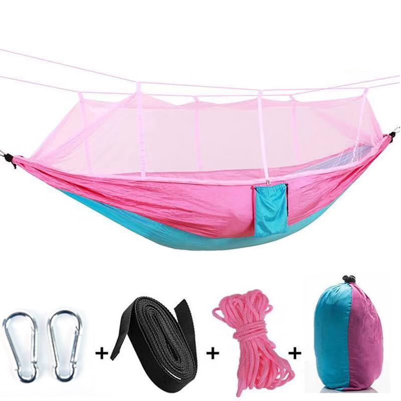 Outdoor Parachute Nylon Hammock with Mosquito Net