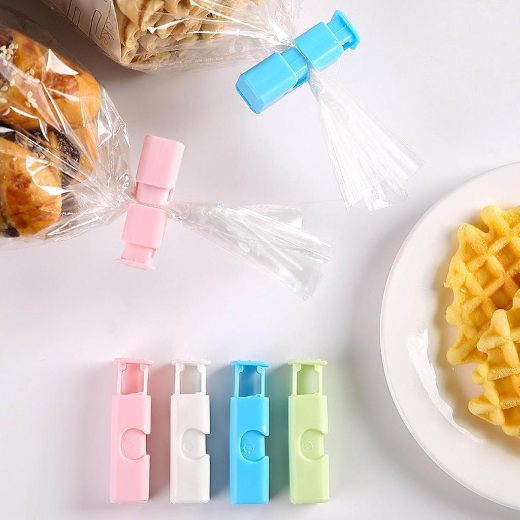 Squeeze Bread Bag Clips Reusable Fresh Food Seal Plastic Clip Snack Bag Seal Spring Clip Home Kitchen Storage Organization new