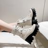 Fashion Brand New Gothic Style 8.5CM Platform Vampire Cosplay Women Mid-calf Boots 2025 Winter Wedges Comfy Women Motorcycle Boots Shoes