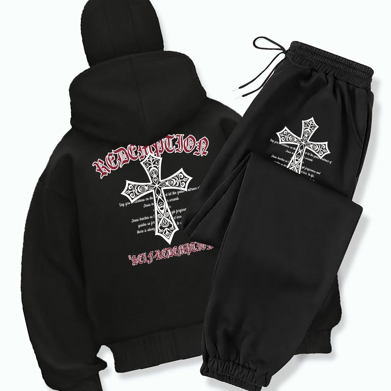 

Zipper Hoodie Set, Hooded Sweatshirt, Leg Binding Pants, Double Hood Mask, Zipper Hoodie and Sweatpants Set XXXL