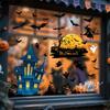 Halloween Window Sticker Pumpkin Witch Bat Castle Pattern Wall Stickers Halloween Decals