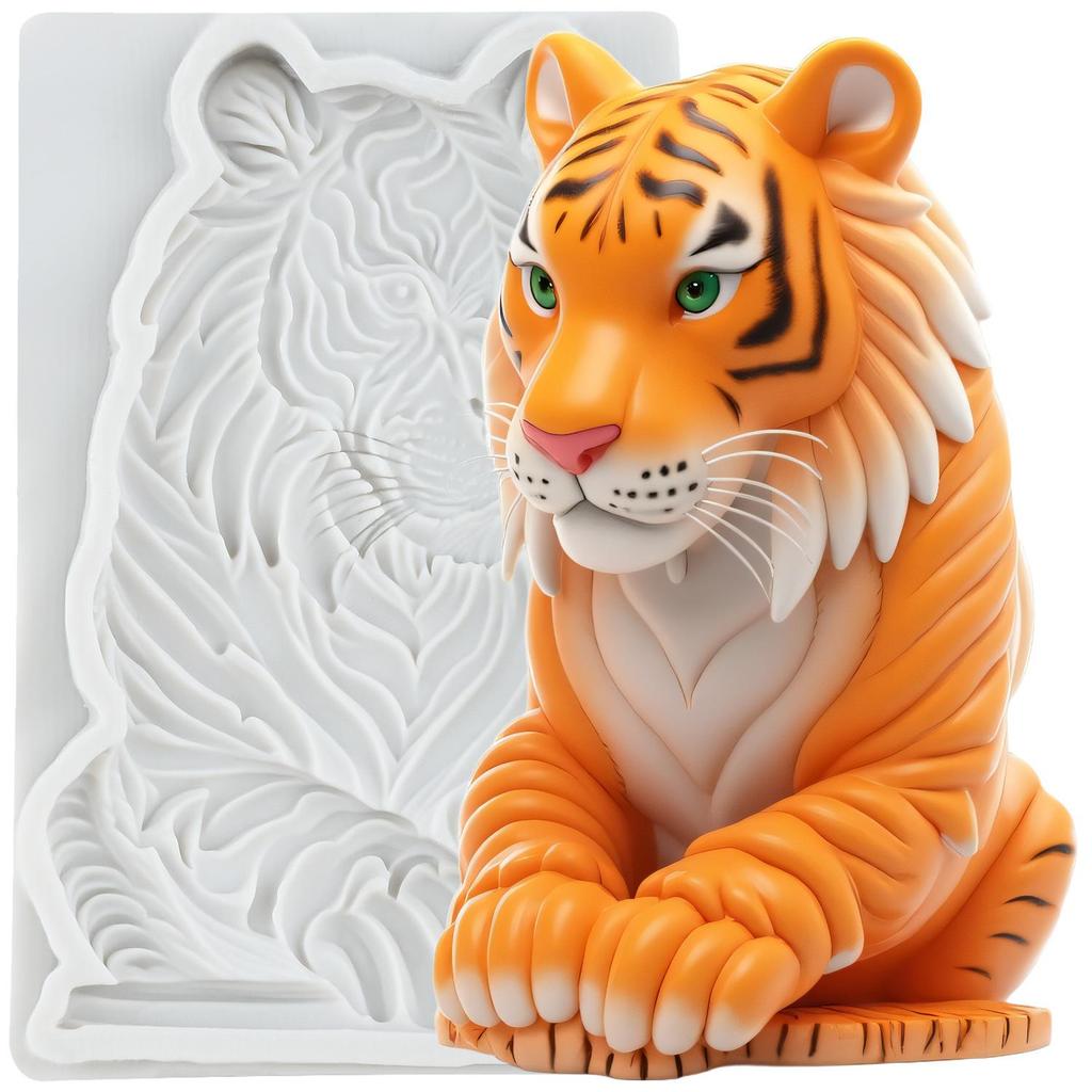 Tiger Silicone Molds Tiger Fondant Mold Cake Decorating Tools Cupcake Topper Candy Resin Clay Chocolate Gumpaste Mold