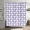 Modern Bath Curtain Set: Purple Circular Pattern Shower Curtain for Bathroom Decor Waterproof Fabric Metal Hook Rings (59x72in)