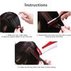 Peigne à craie pour cheveux, 6 couleurs, teinture temporaire, lavable, pour filles